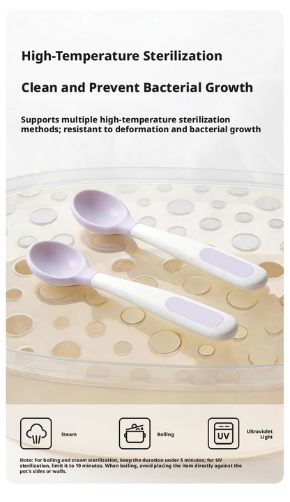 Newborn Temperature‑Sensing Spoon Set, Portable Kids Feeding Tableware Kit