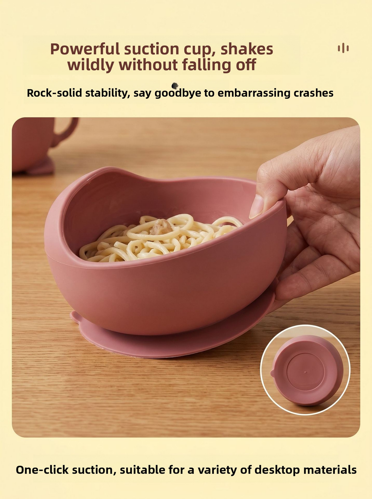 Baby Silicone Tableware Set 8‑Piece, Food‑Grade Infant Suction Tableware, Includes Bib & Spoon for Baby Food Supplement
