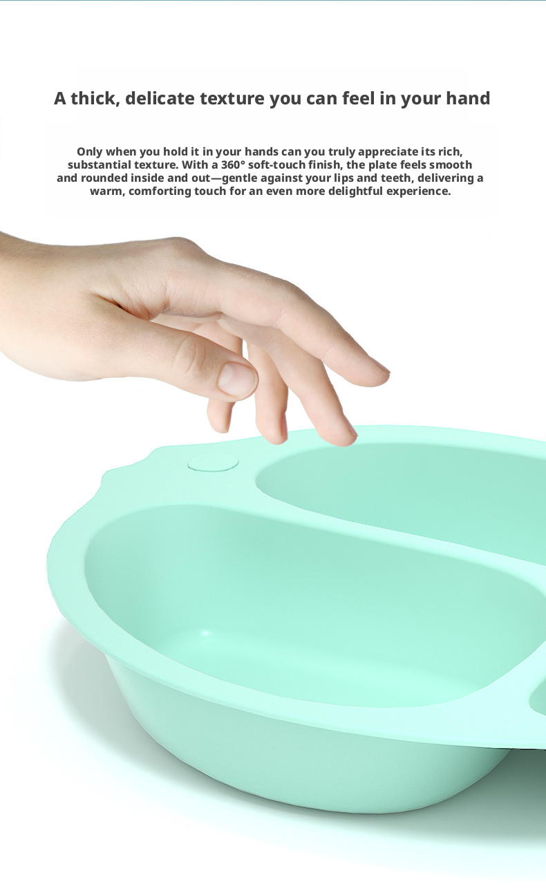 Fish‑Shaped Baby Divided Plate, Drop‑Resistant Creative Toddler Feeding Tableware