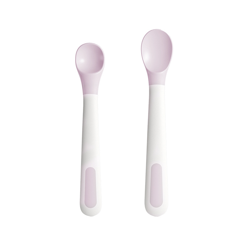 Newborn Temperature‑Sensing Spoon Set, Portable Kids Feeding Tableware Kit