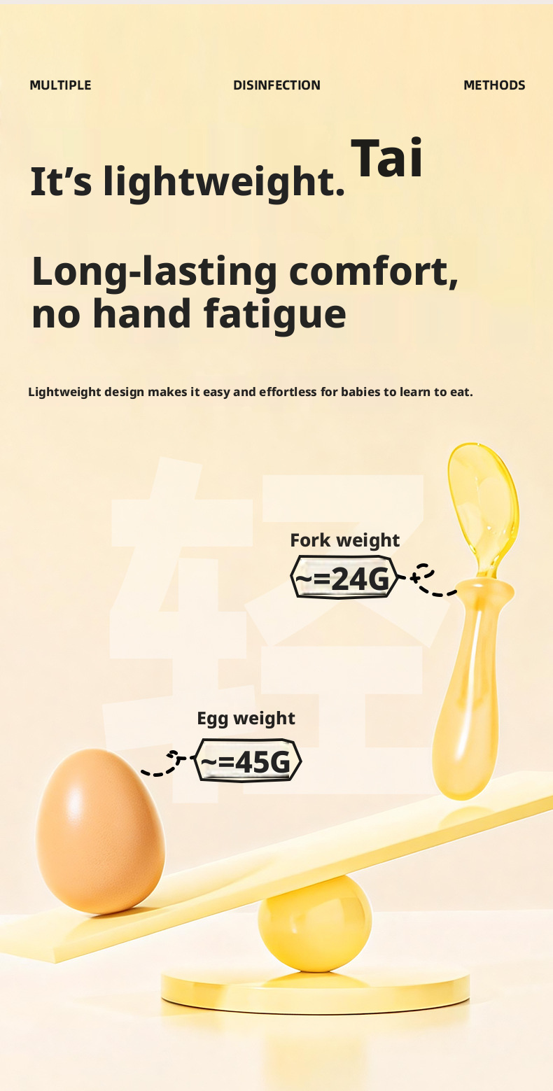Baby Feeding Spoon, Baby Self‑Feeding Spoon for Puree & Complementary Food