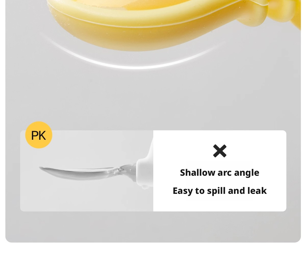 Baby Self‑Feeding Spoon, Integrated Anti‑Choke Silicone Utensil with Anti‑Drop Wrist Strap for Toddler Complementary Feeding