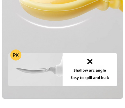 Baby Self‑Feeding Spoon, Integrated Anti‑Choke Silicone Utensil with Anti‑Drop Wrist Strap for Toddler Complementary Feeding