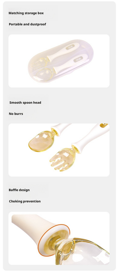 Baby Spoon & Fork Set, Self‑Feeding Training Utensils