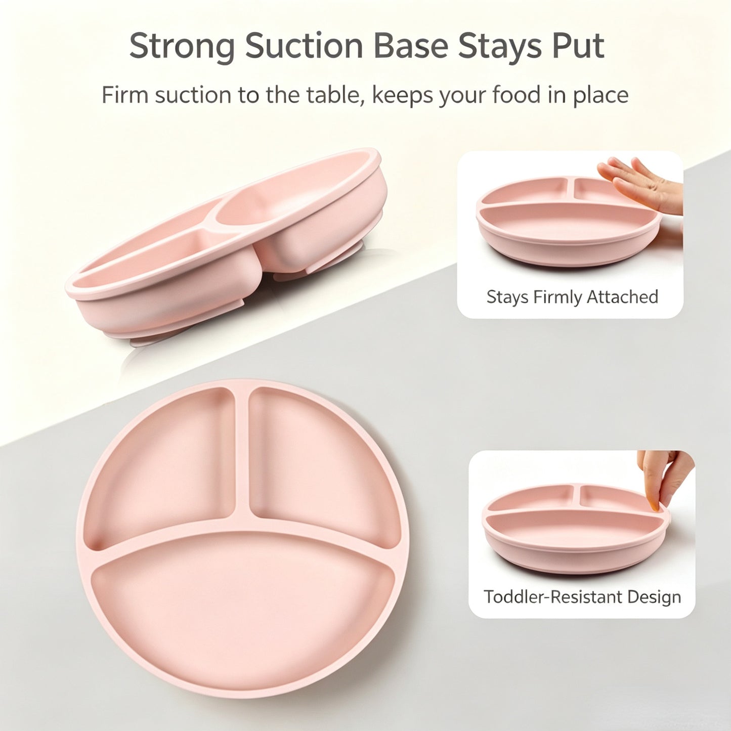 Best-selling silicone dining set for kids: baby weaning bowls, toddler cutlery (forks & spoons), and plates—feeding essentials for infants and young children.