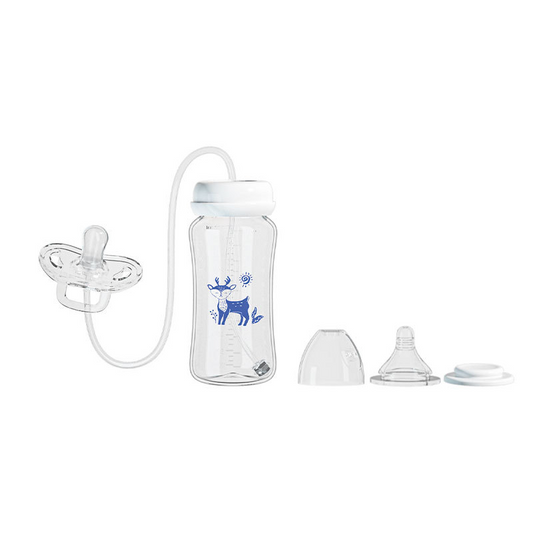 Creative Hands‑Free Baby Bottle, Wide‑Neck PP Feeding Bottle for Baby, 300ml