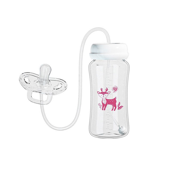 Creative Hands‑Free Baby Bottle, Wide‑Neck PP Feeding Bottle for Baby, 300ml