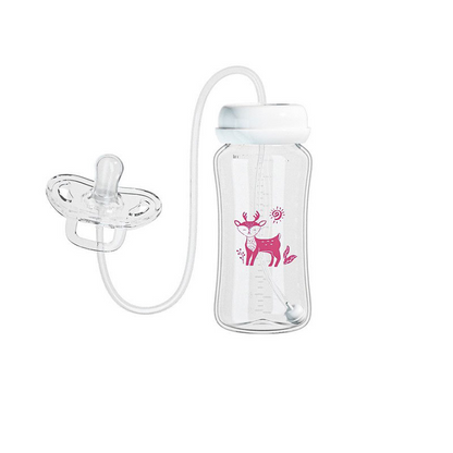 Creative Hands‑Free Baby Bottle, Wide‑Neck PP Feeding Bottle for Baby, 300ml