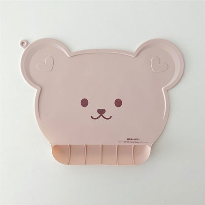 Korean-style baby silicone placemat, waterproof children's bib, portable ins-style infant eating bib and heat insulation mat