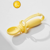 Baby Self‑Feeding Spoon, Integrated Anti‑Choke Silicone Utensil with Anti‑Drop Wrist Strap for Toddler Complementary Feeding