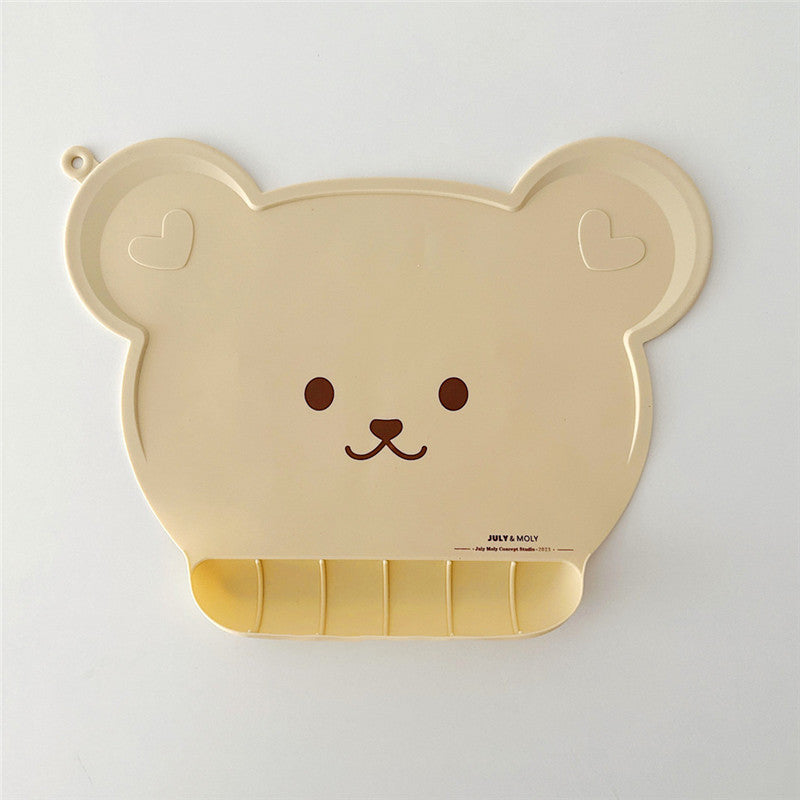 Korean-style baby silicone placemat, waterproof children's bib, portable ins-style infant eating bib and heat insulation mat
