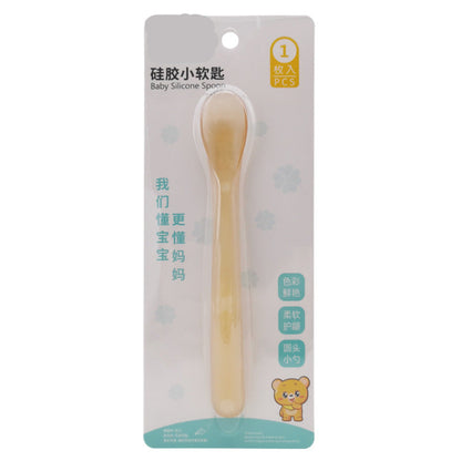 Xi'erbao Brand Infant Full Silicone Spoon, Soft Silicone Baby Feeding Spoon & Soup Spoon with Soft Tip, Model 9384