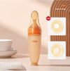 Wholesale Food-Grade Silicone Squeeze Baby Spoons for Infant Supplementary Food, Rice Cereal Feeding