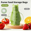 Food-grade silicone baby squeeze feeder for outdoor use, suitable for complementary food pouches, fruit puree bags and feeding porridge