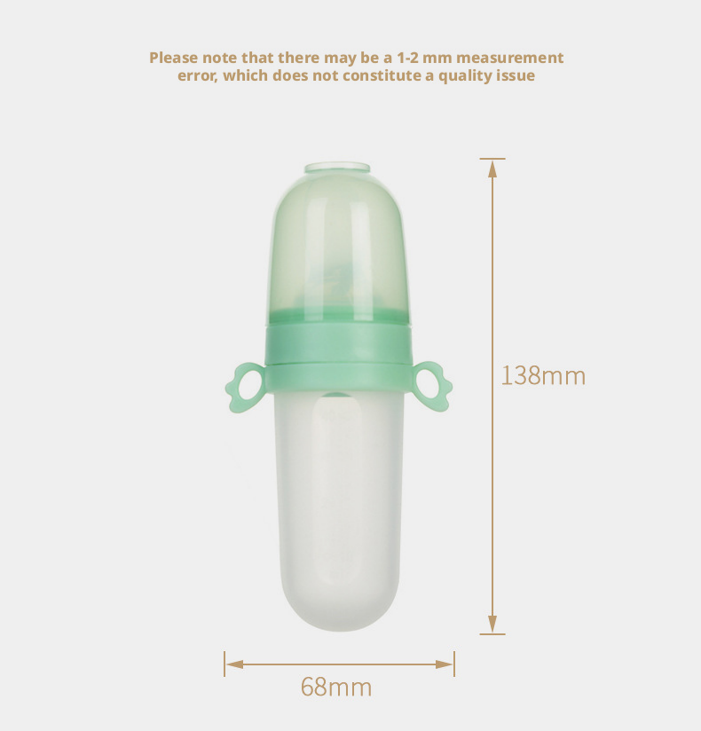 Dual-purpose Baby Multifunctional Rice Cereal Bottle & Food Feeder, Portable Fruit & Vegetable Feeding Bag, Rice Cereal Spoon for Complementary Food Feeding