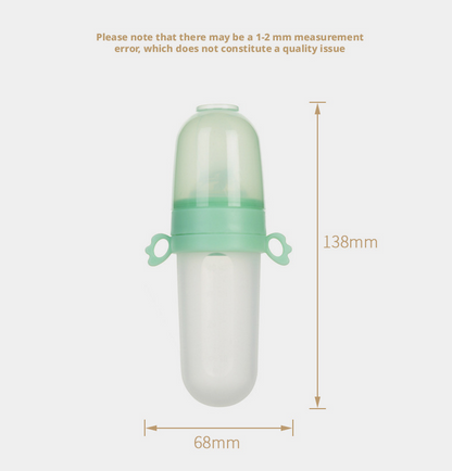 Dual-purpose Baby Multifunctional Rice Cereal Bottle & Food Feeder, Portable Fruit & Vegetable Feeding Bag, Rice Cereal Spoon for Complementary Food Feeding