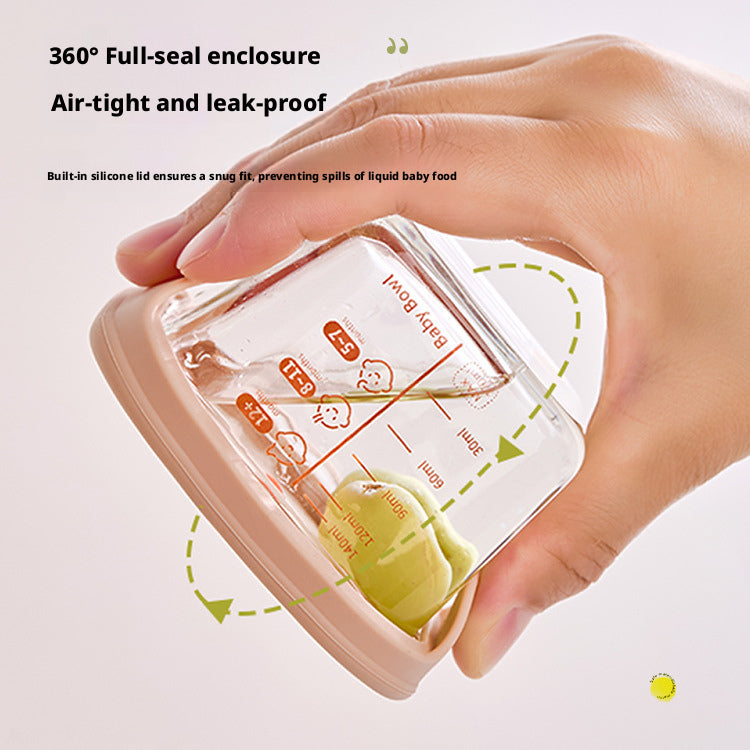 Glass Baby Food Storage Containers, Baby Food Bowls, Airtight Storage Jars for Separating Baby Snacks and Candies, Infant Fresh-Keeping Boxes