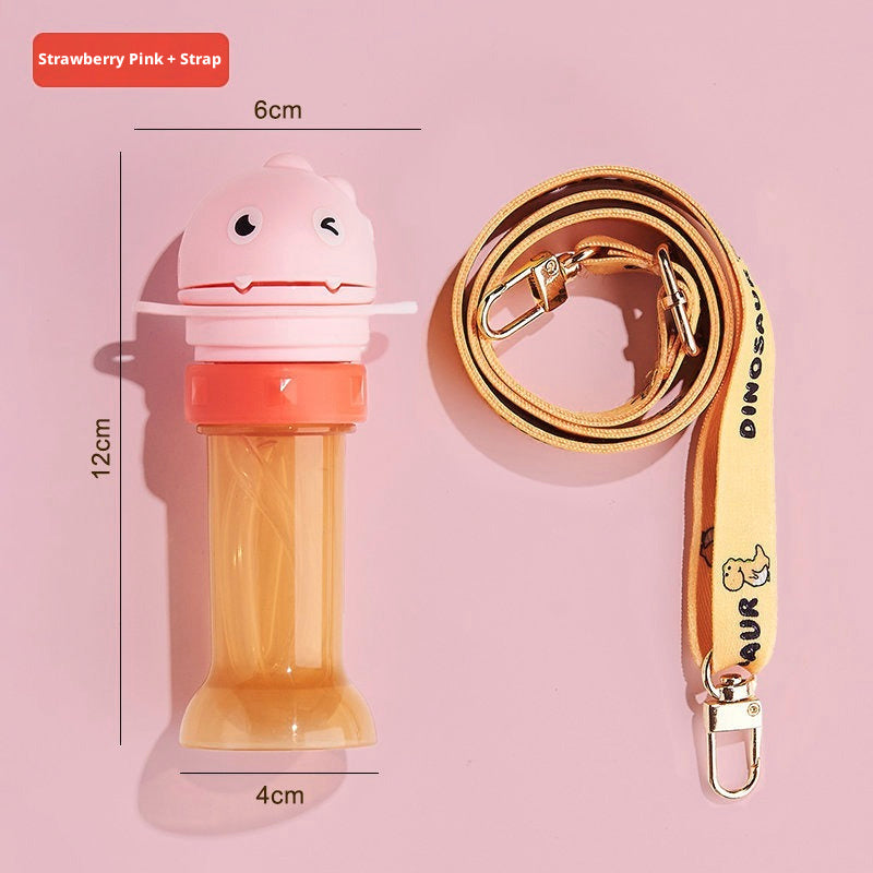 Cartoon Straw Sippy Cup for Babies, Tritan Material, Large Belly Water Cup for Kids, Children Water Bottle, Wholesale for Students