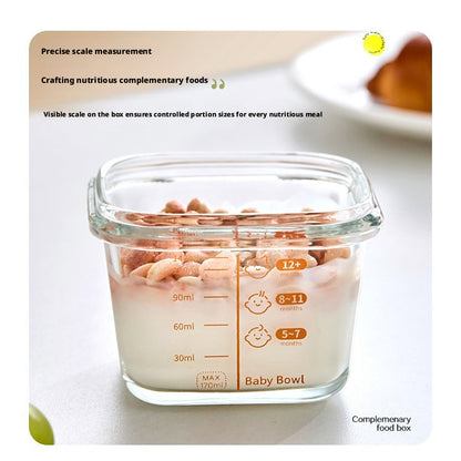 Glass Baby Food Storage Containers, Baby Food Bowls, Airtight Storage Jars for Separating Baby Snacks and Candies, Infant Fresh-Keeping Boxes