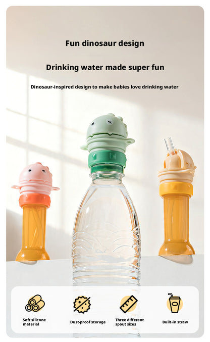 Cartoon Straw Sippy Cup for Babies, Tritan Material, Large Belly Water Cup for Kids, Children Water Bottle, Wholesale for Students