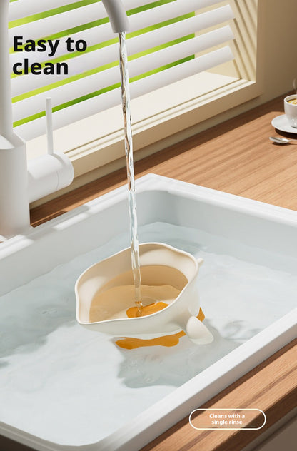 PUTOT Baby Food Bowl with Suction Cup, Special Beak-shaped Egg Drop Bowl for Infants, Self-feeding Plate for 1-year-old Children