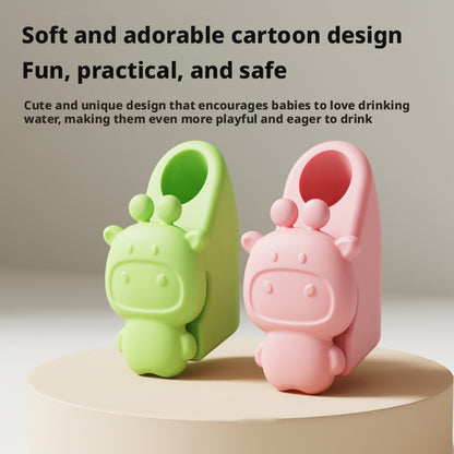 Silicone Soup Straw, Extended Detachable High Temperature Resistant Tableware Set for Kids to Have Porridge, Milk and Water