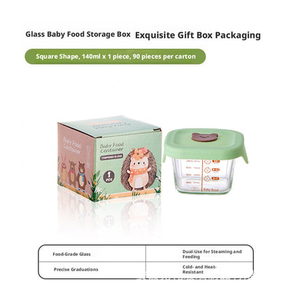 Glass Baby Food Storage Containers, Baby Food Bowls, Airtight Storage Jars for Separating Baby Snacks and Candies, Infant Fresh-Keeping Boxes