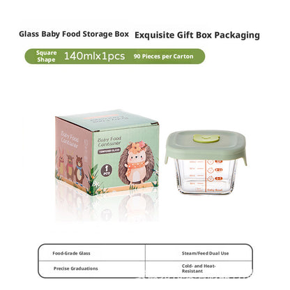 Glass Baby Food Storage Containers, Baby Food Bowls, Airtight Storage Jars for Separating Baby Snacks and Candies, Infant Fresh-Keeping Boxes