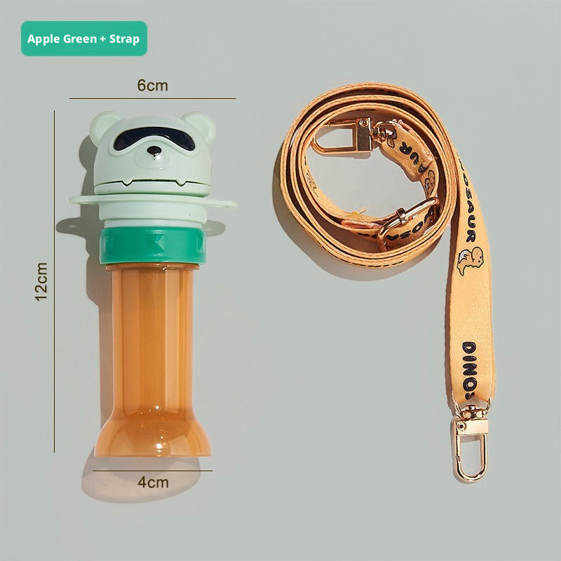 Cartoon Straw Sippy Cup for Babies, Tritan Material, Large Belly Water Cup for Kids, Children Water Bottle, Wholesale for Students