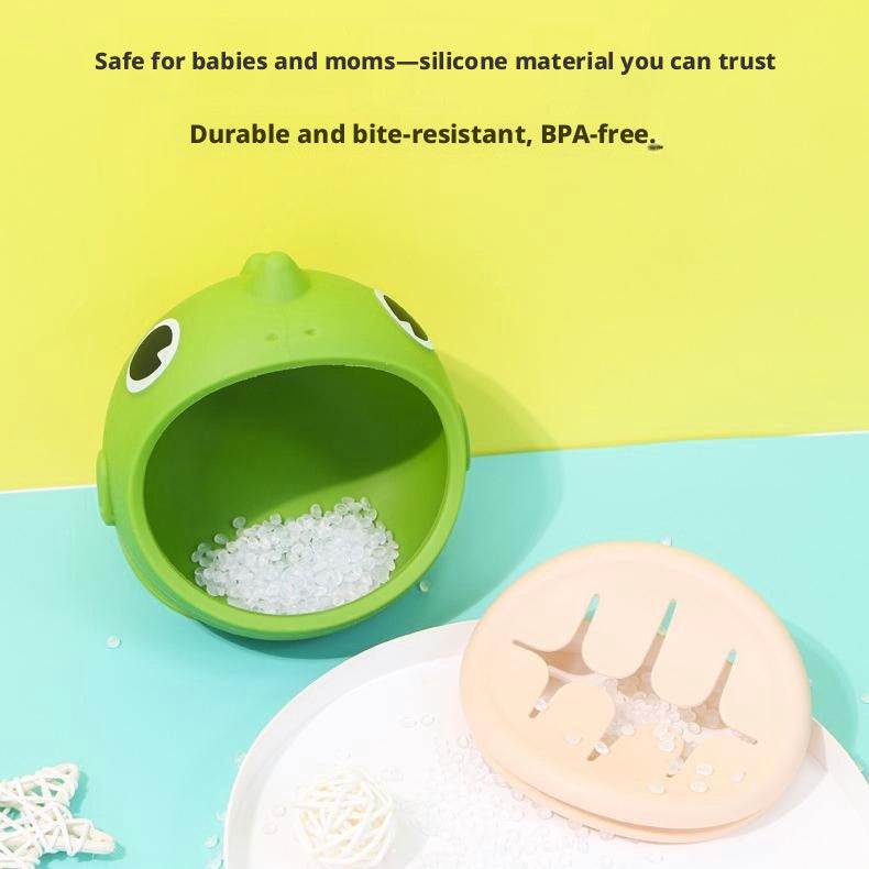 Food-Grade Dinosaur Silicone Bowl, Cartoon Baby Suction Feeding Bowl, Steamable & Boilable, Drop-Resistant Snack Bowl, Children Tableware