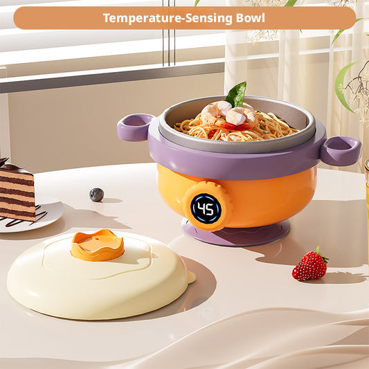New Baby Food Bowl, Special Water-Filled Thermal Bowl for Infants, Constant Temperature, Household & Portable, with High-Definition Digital Display