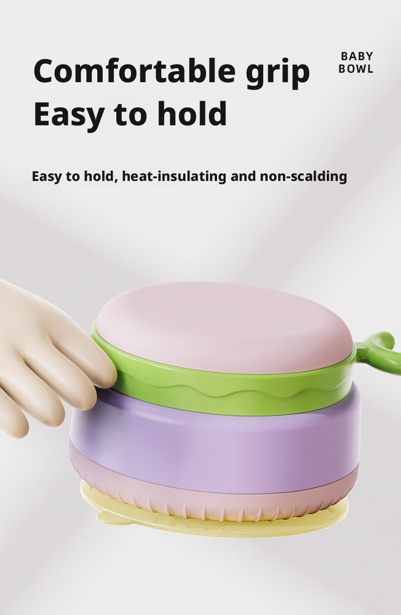 Household Stainless Steel Baby Thermal Food Bowl, Drop-Proof & Heat-Resistant Special Dining Bowl for Kids, Wholesale as Gifts