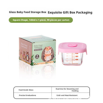 Glass Baby Food Storage Containers, Baby Food Bowls, Airtight Storage Jars for Separating Baby Snacks and Candies, Infant Fresh-Keeping Boxes