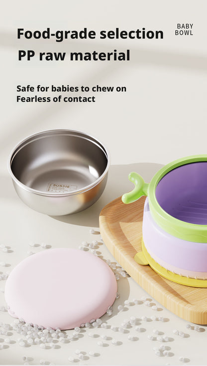 Household Stainless Steel Baby Thermal Food Bowl, Drop-Proof & Heat-Resistant Special Dining Bowl for Kids, Wholesale as Gifts