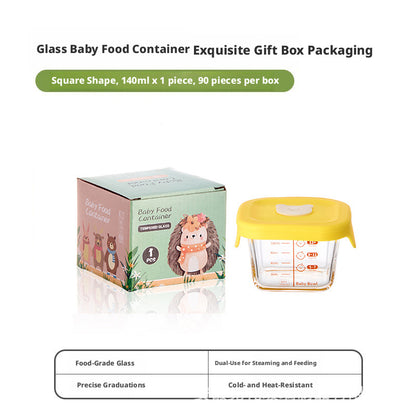 Glass Baby Food Storage Containers, Baby Food Bowls, Airtight Storage Jars for Separating Baby Snacks and Candies, Infant Fresh-Keeping Boxes