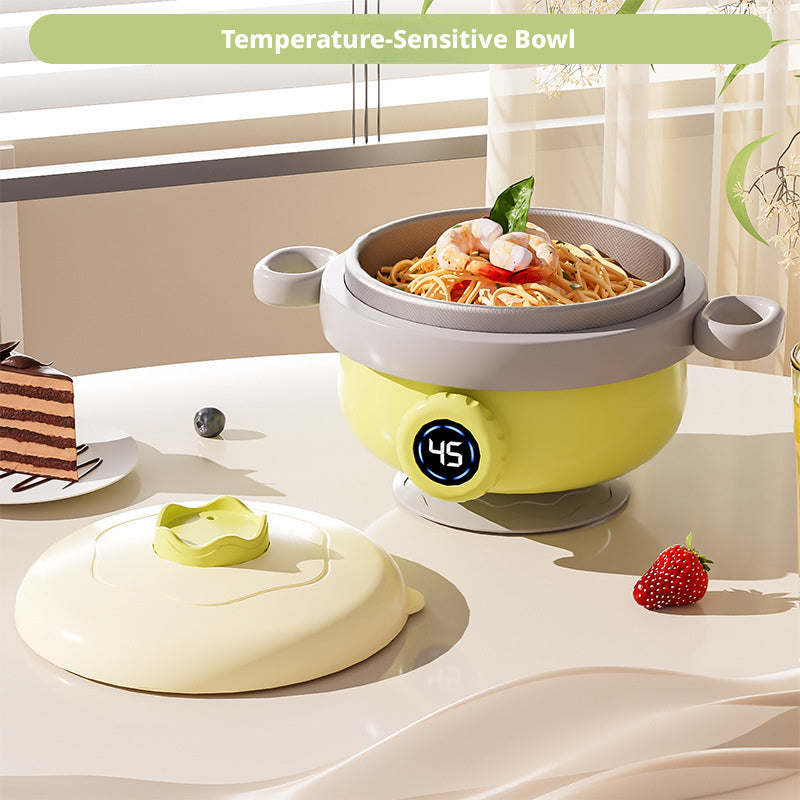 New Baby Food Bowl, Special Water-Filled Thermal Bowl for Infants, Constant Temperature, Household & Portable, with High-Definition Digital Display