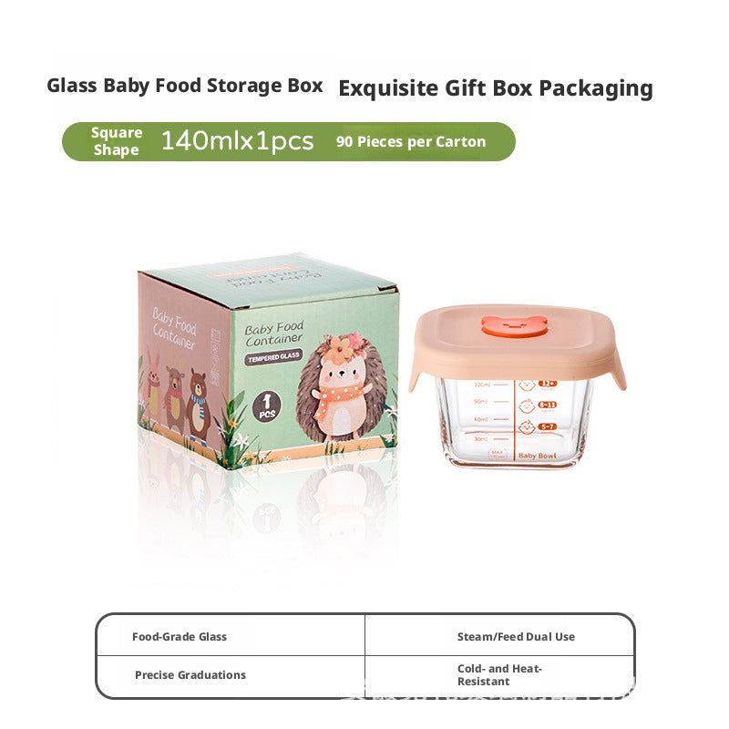 Glass Baby Food Storage Containers, Baby Food Bowls, Airtight Storage Jars for Separating Baby Snacks and Candies, Infant Fresh-Keeping Boxes
