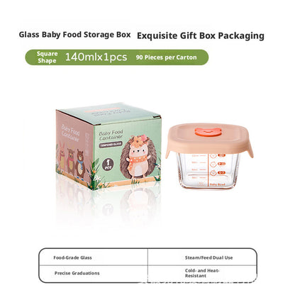Glass Baby Food Storage Containers, Baby Food Bowls, Airtight Storage Jars for Separating Baby Snacks and Candies, Infant Fresh-Keeping Boxes