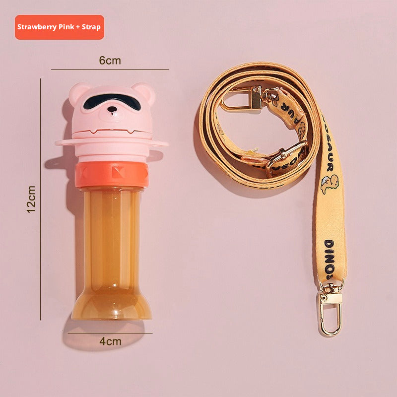 Cartoon Straw Sippy Cup for Babies, Tritan Material, Large Belly Water Cup for Kids, Children Water Bottle, Wholesale for Students