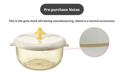 PPSU Baby Food Bowl with Straw for Soup, Double-handled Bowl for Infants and Toddlers to Eat Rice Cereal and Porridge