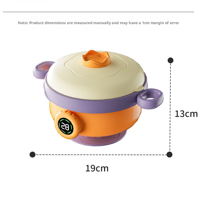 New Baby Food Bowl, Special Water-Filled Thermal Bowl for Infants, Constant Temperature, Household & Portable, with High-Definition Digital Display