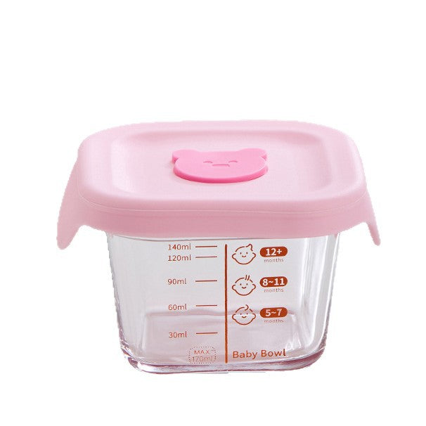 Glass Baby Food Storage Containers, Baby Food Bowls, Airtight Storage Jars for Separating Baby Snacks and Candies, Infant Fresh-Keeping Boxes