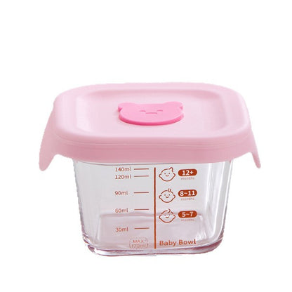Glass Baby Food Storage Containers, Baby Food Bowls, Airtight Storage Jars for Separating Baby Snacks and Candies, Infant Fresh-Keeping Boxes